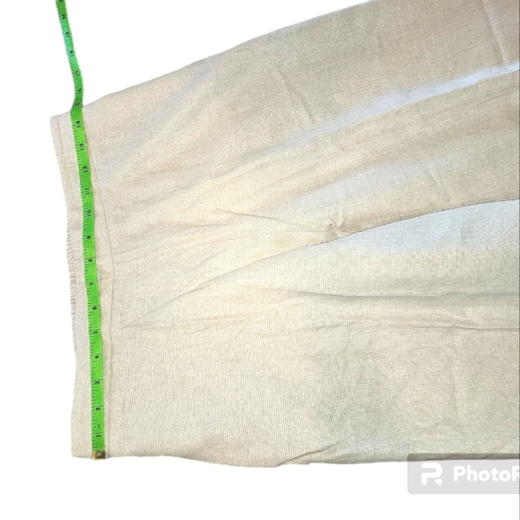 Coldwater Creek sz M linen blend 2-piece pant set tan - Picture 3 of 13